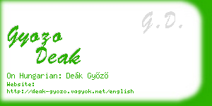 gyozo deak business card