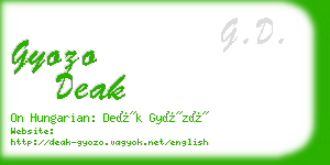 gyozo deak business card